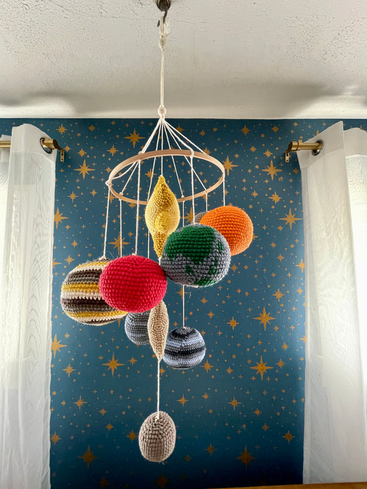 Crochet Solar System Mobile